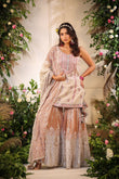 Aisha Silk Kurta With Flared Sharara set